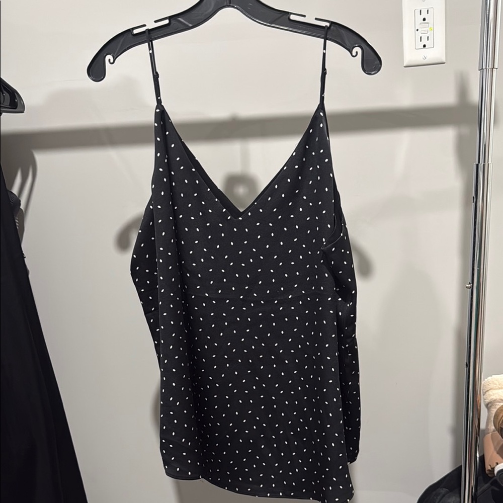 Express | Black Polka Dot Women's tank, XL